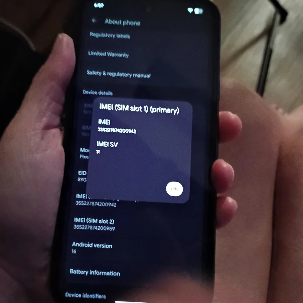 Google Smartphone with Black Frame